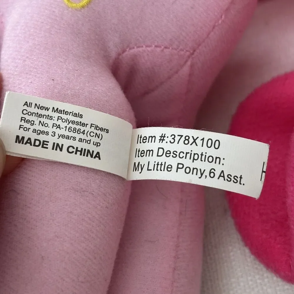My Little Pony Twilight Sparkle & Pinkie Pie Plush Hasbro Ty Glitter Purple Pink